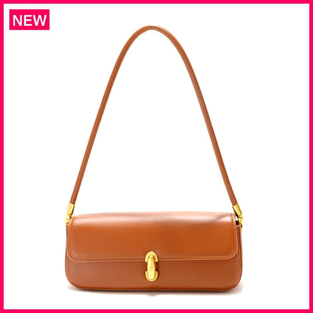 Vegan Leather Shoulder Bag Mini Hobo Purse Retro Clutch Tote